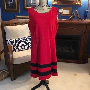 Calvin Klein red and black sleeveless dress